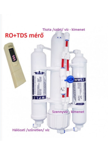 A..L AquaLine RO II Osmo filter visszamosató csappal +TDS mérővel- 75 gall.